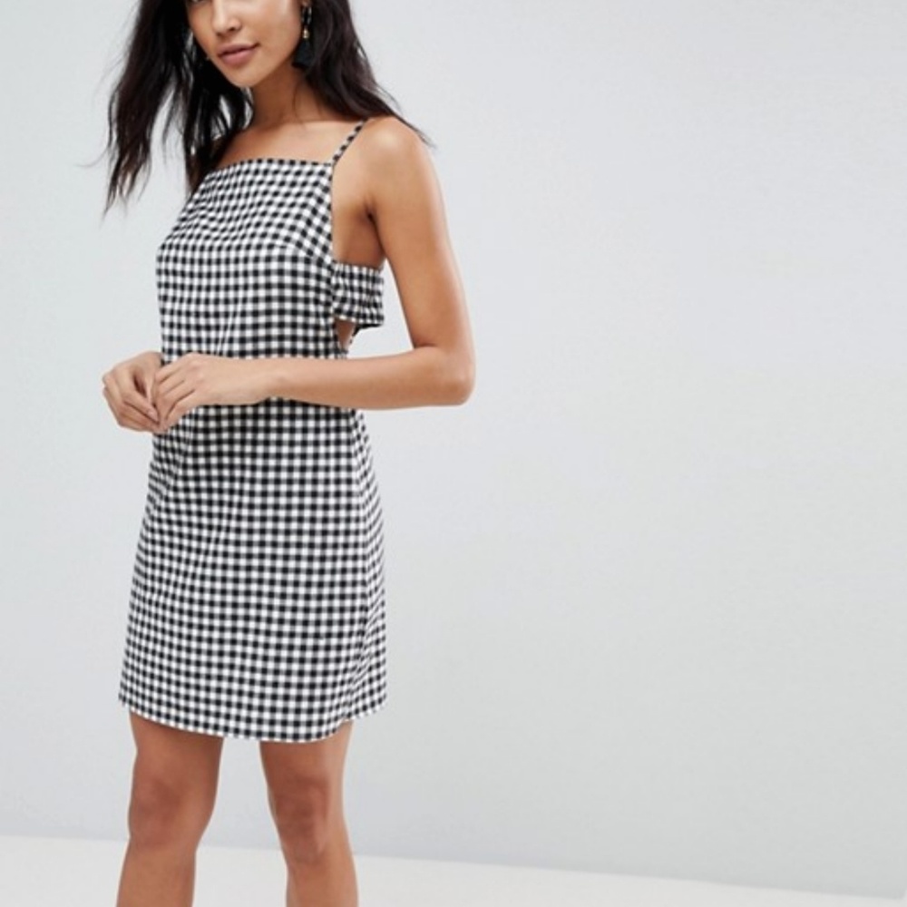 Asos Black and white gingham dress